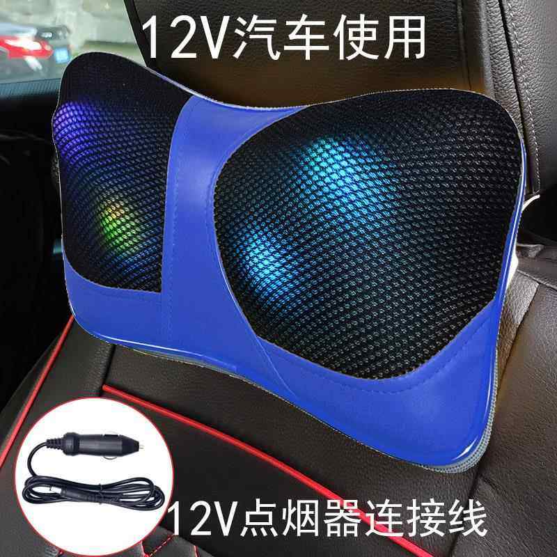 高档汽车颈椎按摩器部多功能全身载颈部枕头电家动腰部背揉捏靠垫