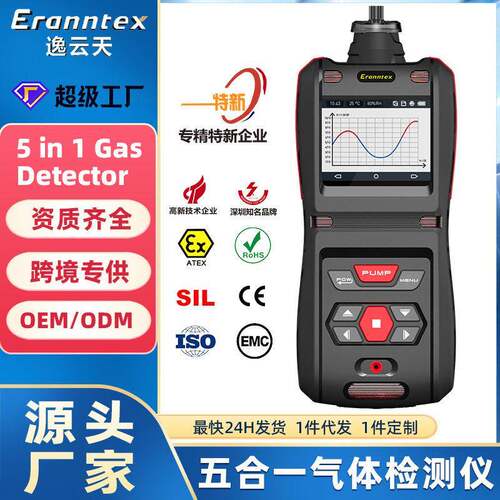 手持式物PM10气体烟气分析仪粉尘浓度监测PM2.5实时便携式
