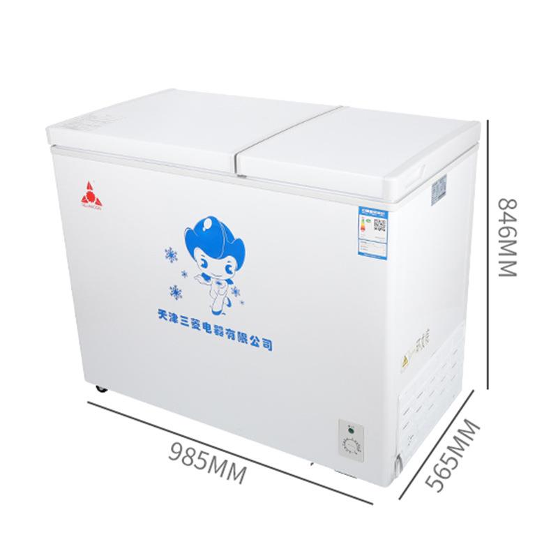 供应KCD-245Q商用大容量卧式冷冻柜双温曲底双开冷藏储物柜