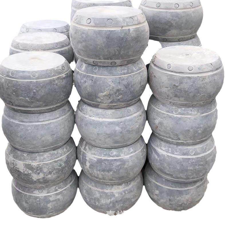 花盆石柱墩底座 垫基石柱脚石木柱装饰石圆墩空心石柱础柱墩石
