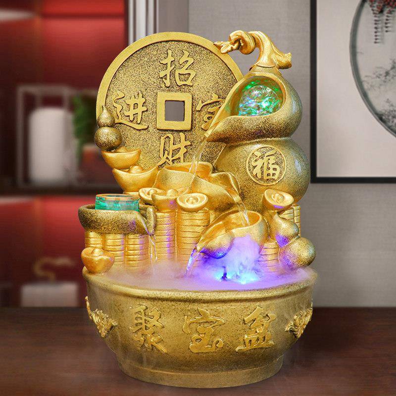 假山风水摆饰流水喷泉水循环招财风水轮加湿器客厅装饰品开业礼品
