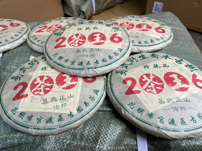 2006年茶王易武倚邦野生喬木古樹普洱老生茶幹倉 普洱茶 BUASHOP普洱老茶