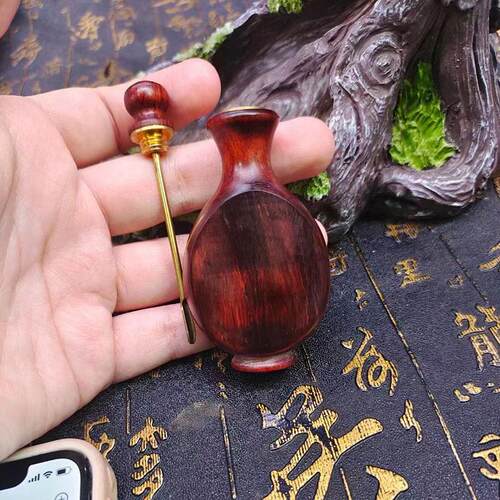 紫檀木雕鼻烟壶鼻烟木制品民间特色手工艺家居精木工艺品