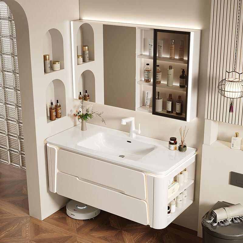 岩板热弯一体陶瓷盆浴室柜组合现代简约卫生间洗漱台洗手台,家装主材,浴室柜,淘宝优惠券,粉丝福利购,淘宝优惠卷