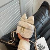 小清新洋气链条包今年流行单肩斜挎包秋冬季 水桶包迷你潮 新款