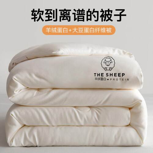 羊绒蛋白大豆纤维被子被芯秋冬被春秋被加厚保暖冬被芯棉被褥垫被