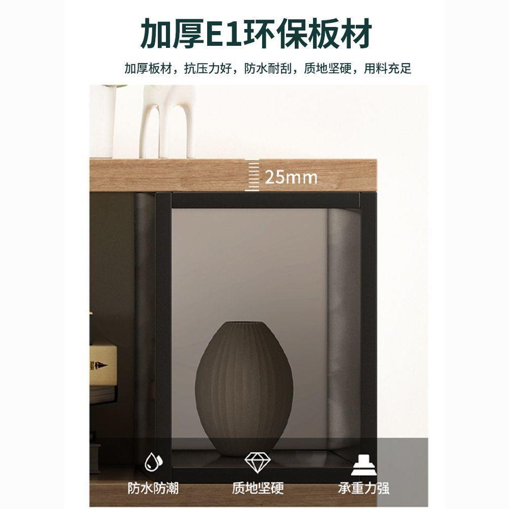 书架一体靠墙家用置物架落地自由组合隔断展示架展示柜飘窗书柜