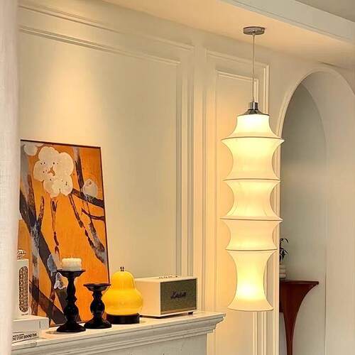 吊北欧创意竹节艺蚕丝布现头代简约节节高竹583子新灯中式主卧室