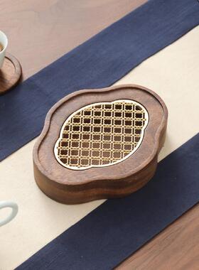 小型壶简约承办式日式胡桃木茶茶盘批发台一人实木公室简约储水