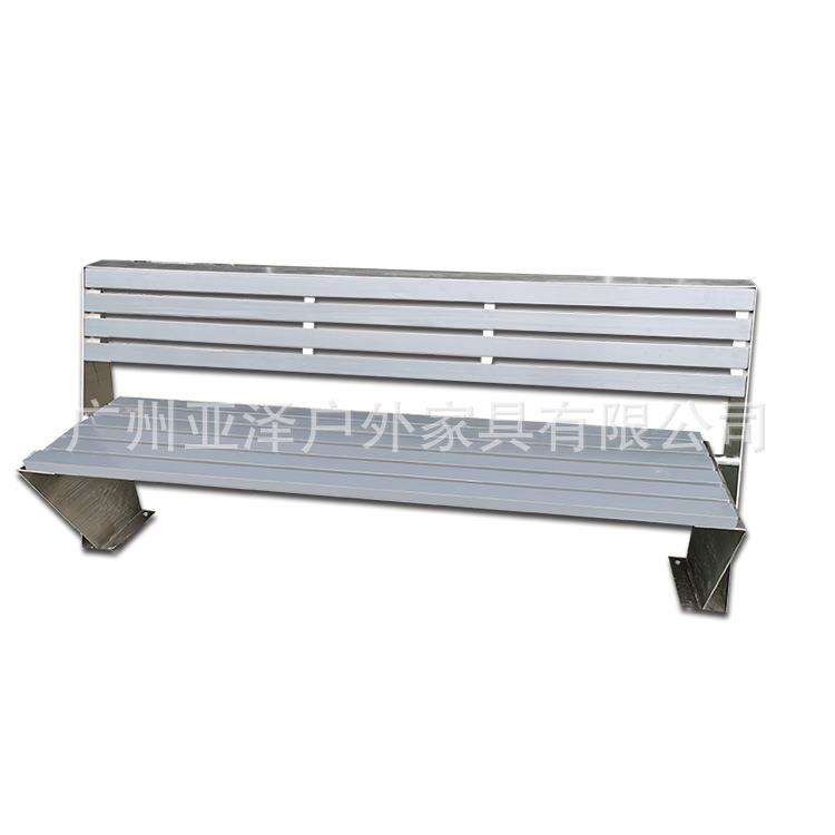 不锈钢创意长椅铁艺实木座凳景观户外不锈钢坐凳广场室外椅坐凳