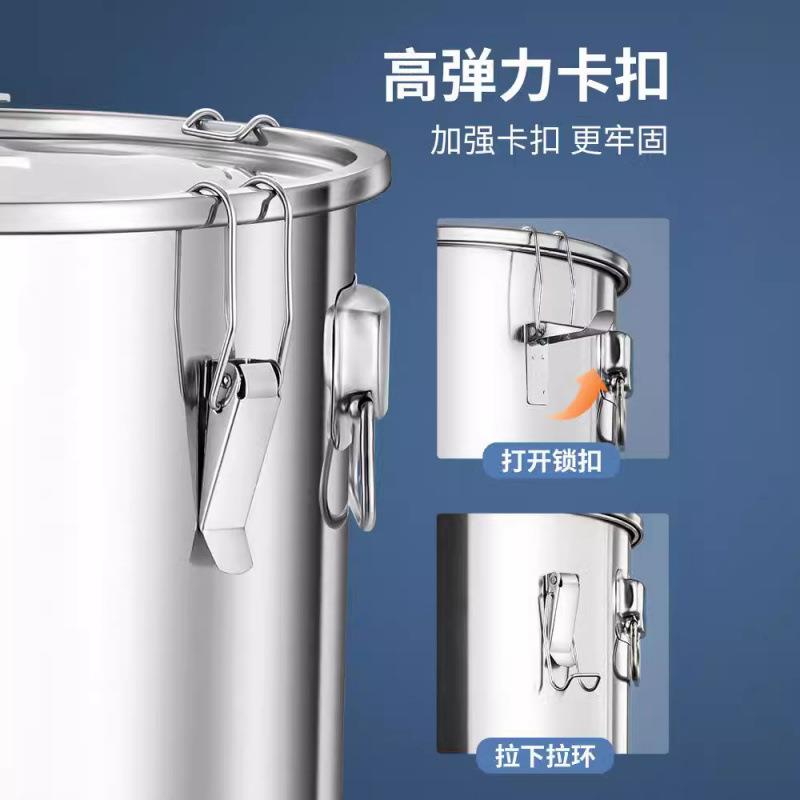 304不锈钢桶密封桶带龙头饮水桶茶水桶油水桶加厚凉茶桶商用汤桶