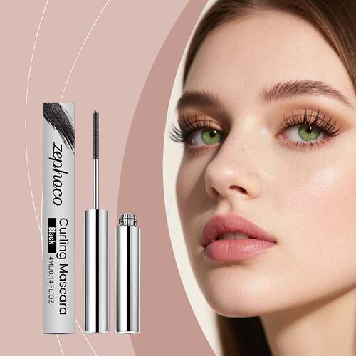 Zephoco Black Curling 3D Mascara - Daily Glamour, Natural Sm