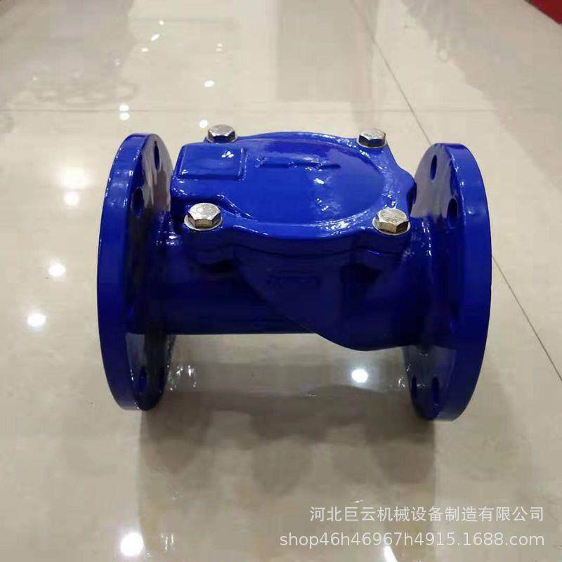 H44X橡胶瓣止回阀水泵防倒流阀法兰污水雨水消音升降止回阀