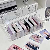 Children's Card Storage Box - Transparent Divided Organizer thumbnail 5