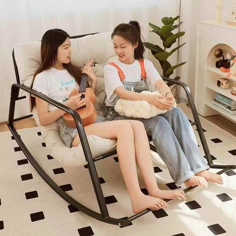 双人摇摇椅躺椅沙发椅卧室阳台客厅懒人摇椅成人休闲椅舒适午休椅