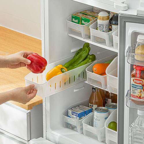 Nacuan Refrigerator Storage Box, 3-Compartment Fruit and Veg