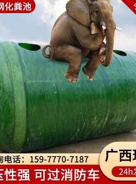 玻璃钢化粪池排污地埋式隔油池污水处理设施玻璃缠绕一体化沉淀池