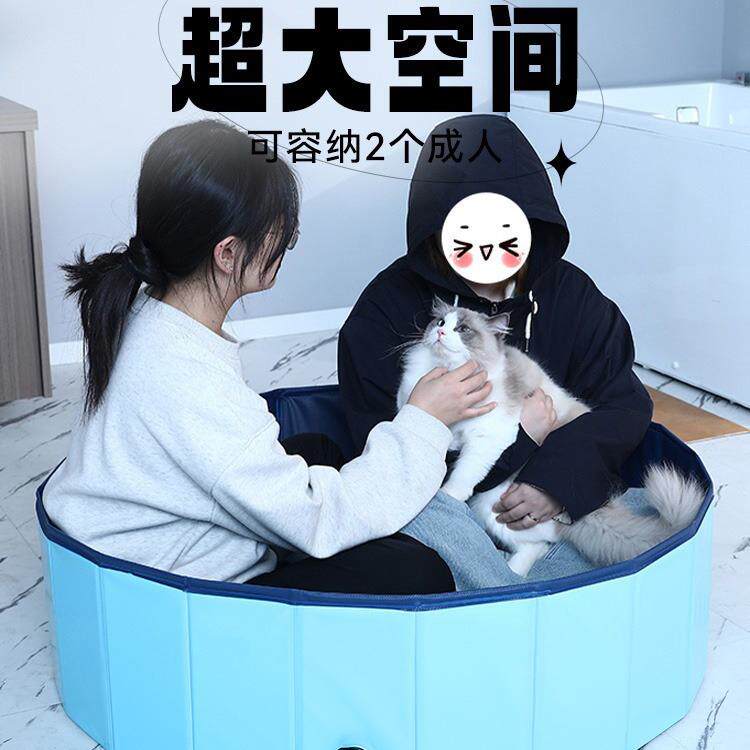狗狗洗澡盆猫咪洗澡池洗狗神器大型犬柯基专用可折叠浴缸宠物浴盆