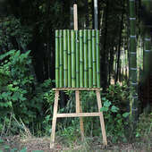 迎宾牌生日订婚庆婚礼宴美陈幼儿园环创竹筒造景布置竹排竹子装 饰