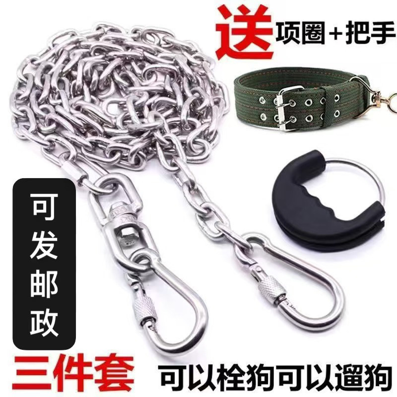 大型犬铁链链子遛狗链栓狗牵引绳