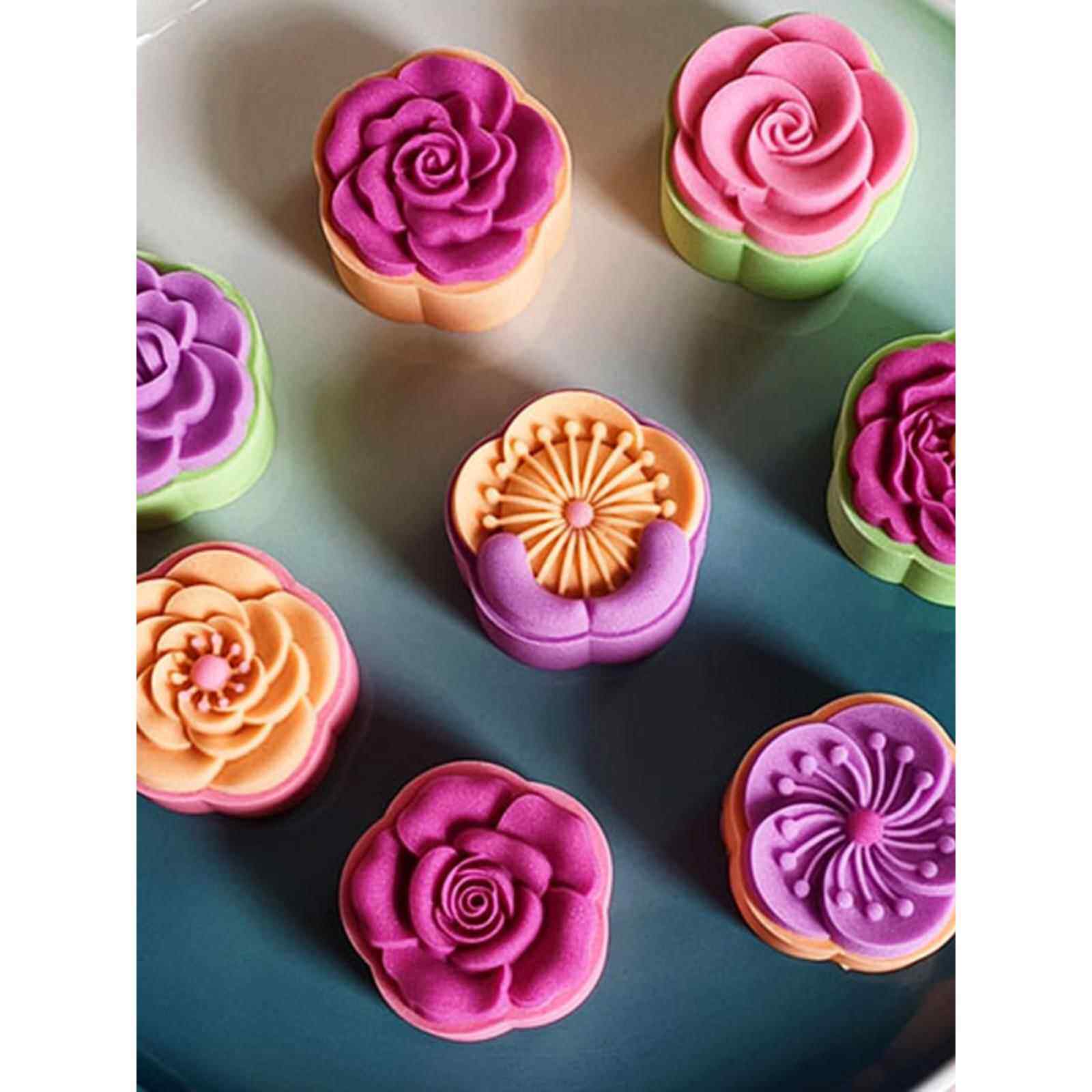 玫瑰花月饼模具 桂花绿豆糕模具 紫薯山药糕茶点中式糕点馒头手压