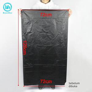 柏德汇大号100L-120L专用垃圾袋大码手提加厚黑色塑料袋100*120