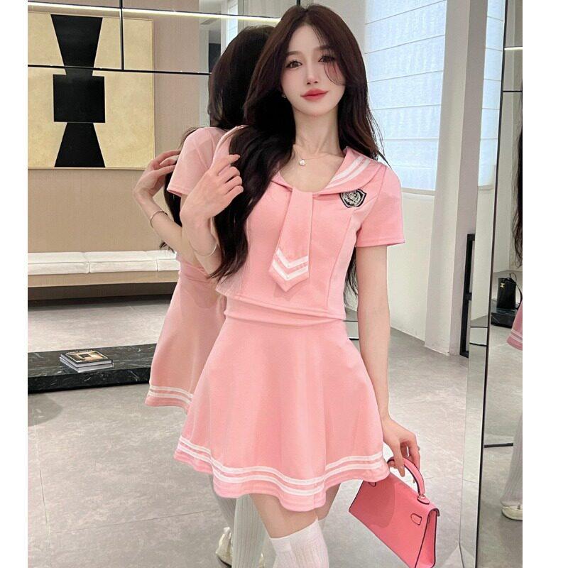 足疗工服足浴技师工作服女装海军风水手服蹦迪气质两件套装