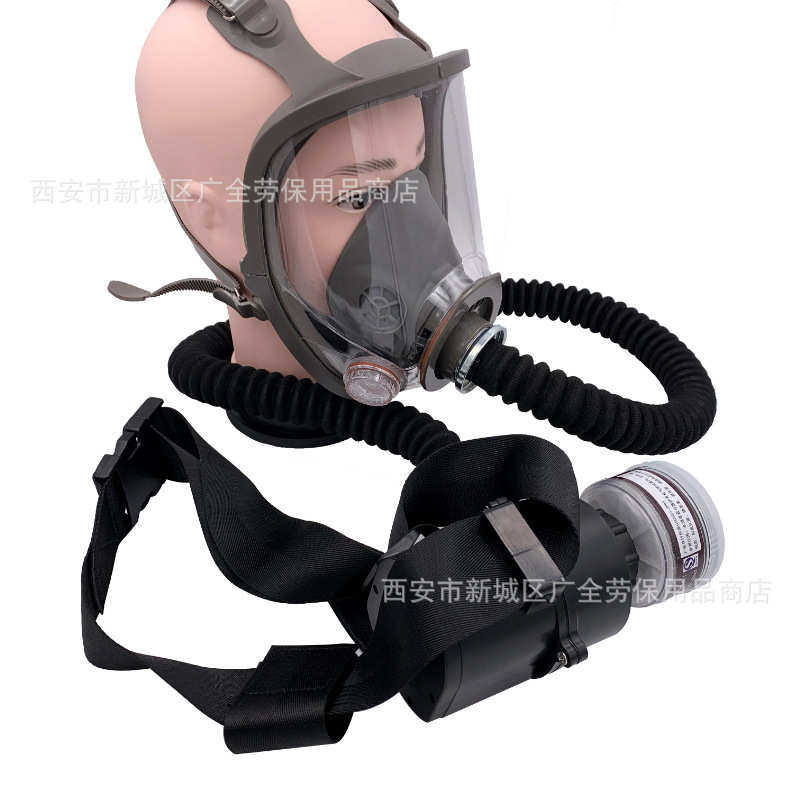 防毒面具面具导气煤矿防毒送风面罩管 装修电动便携式充电辅助全