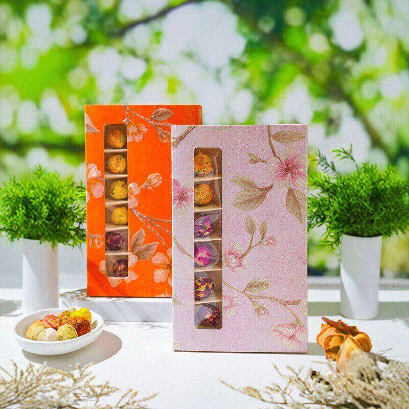 18颗云南龙珠花茶玫瑰百合茉莉金菊牡丹洛神9种口味组合花茶盒装