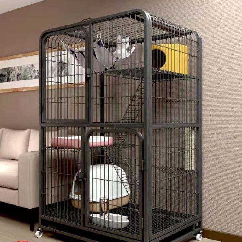 猫笼猫厕一体猫笼子三层超大大号猫舍猫屋家用室内两层豪华猫别墅