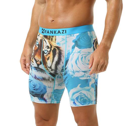 Men's shorts, youth sports plus size, mid waist flat angle