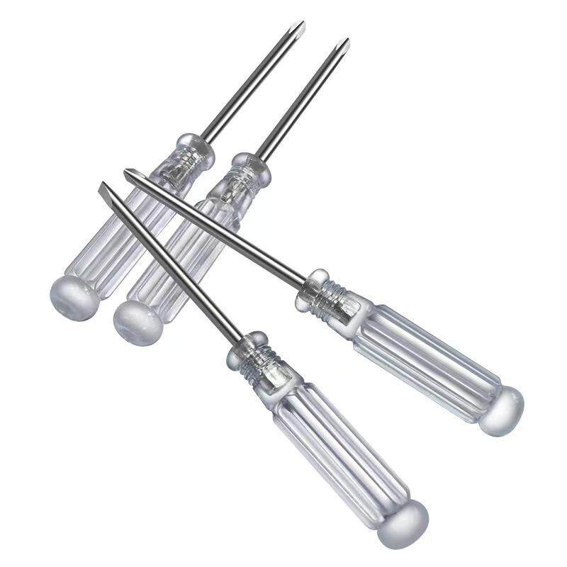 供应水晶螺丝刀透明环保十字一字起子玩具配送改锥电器配件工具组