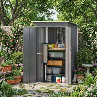 户外花园工具房简易房庭院储物活动板房移动房临时可拆装 工具柜