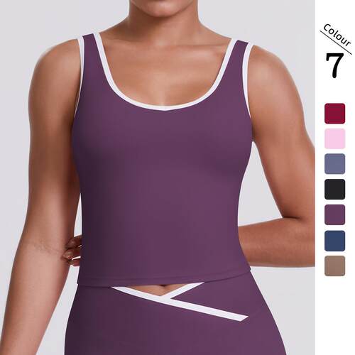 Color blocked double-sided brushed tight fitting