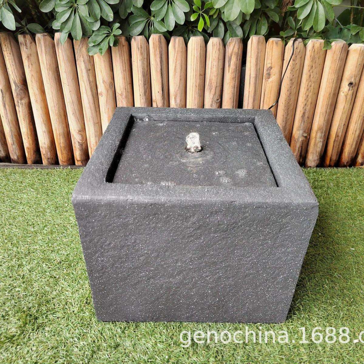 现代简约家庭庭院流水喷泉工艺品摆件插电款-5