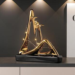 现代简约金山银山摆件轻奢高档客厅酒柜电视柜餐边柜高级感装饰品