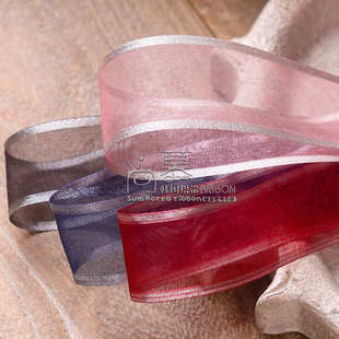 韩国织带 宽银边雪纱带 diy手工蝴蝶结发饰材料服饰辅料花束包装