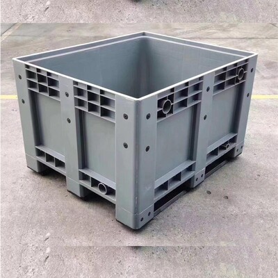 塑胶卡板箱1200*100*760密封箱灰0色一体塑盘LIB卡板箱托式物料流
