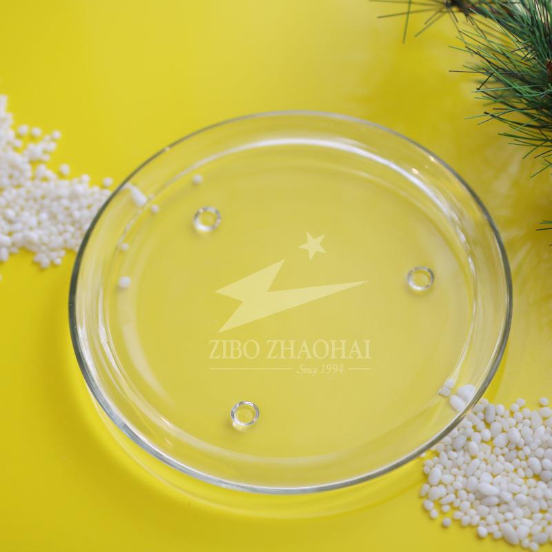 195MM玻璃蜡烛碟圆形蜡烛三点玻璃盘烛台底座托盘水果盘蛋糕碟子