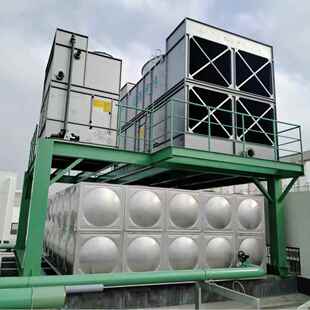 SHKH方形形横流钢央制开式冷塔中空调冷却散热方不却锈QEF钢冷水