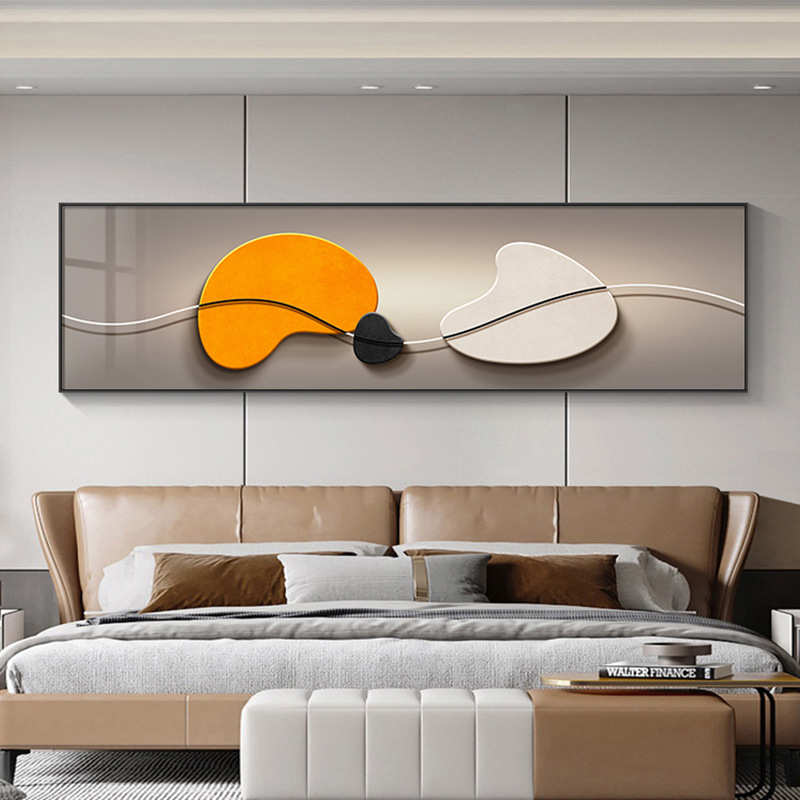 石来运转卧室床头装饰画轻奢抽象客厅挂画高档大气沙发背景墙壁画