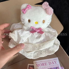 Soosss粉色婚纱裙子kt包包挂件卡通毛绒可爱hellokitty凯蒂猫挂饰