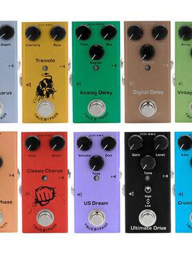 电吉他MINI单块效配果器组迷你果器套装搭失效真过混响延迟VEV合