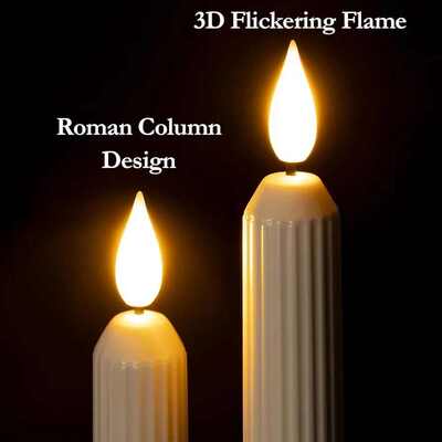 现货 6pcs Led Taper Candles with Sensor 感应窗户蜡烛