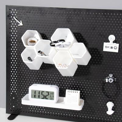 1VPR多功能组合笔筒壁挂式笔盒收纳架洞洞板配件收纳盒置物架
