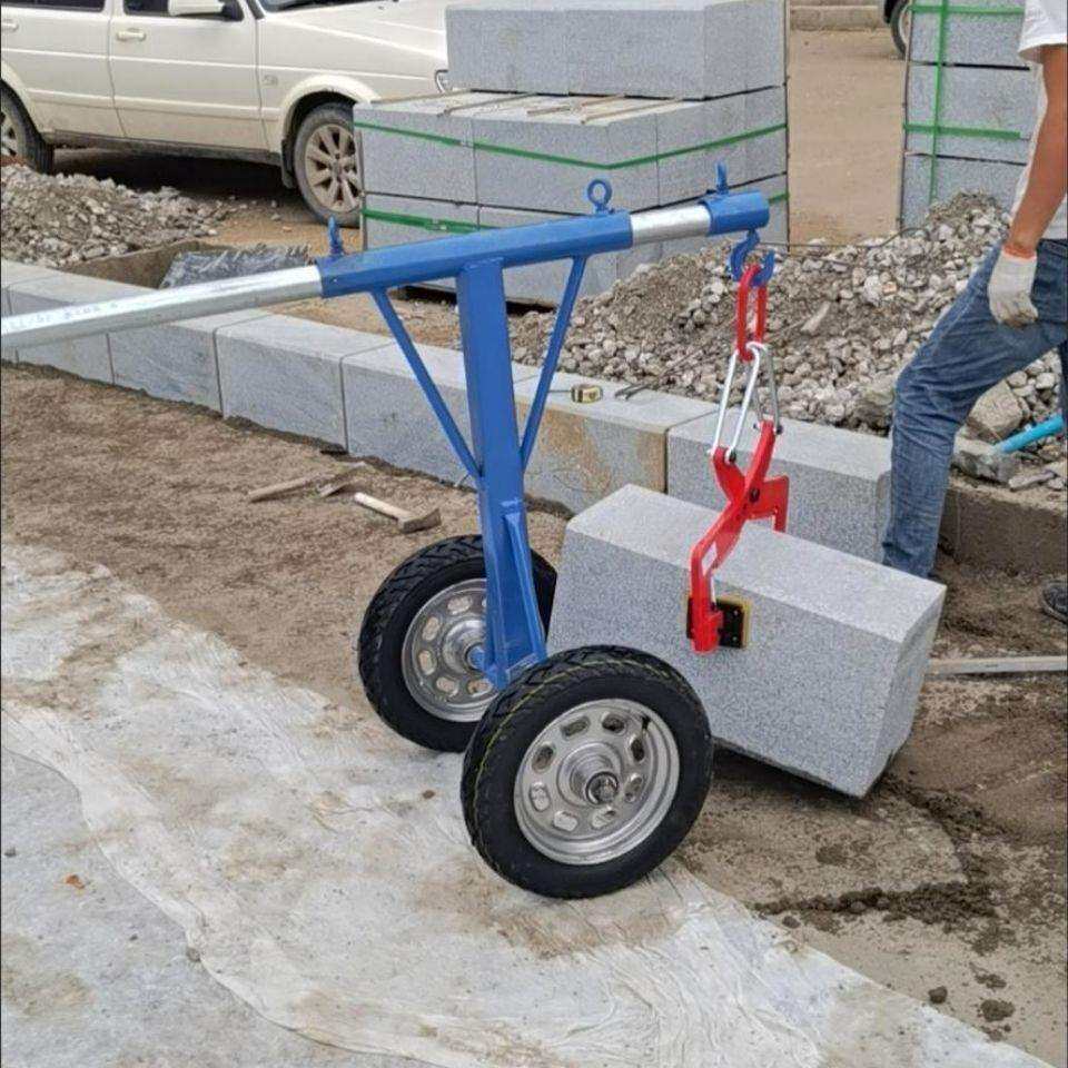 石材夹具路沿石神器双人抬路牙石夹子搬砖神器省力工具石头搬运