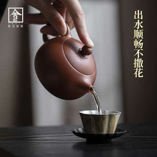 纯全手工正宗宜兴泡茶壶单人功夫茶具家用大容量壶 西施紫砂壶套装