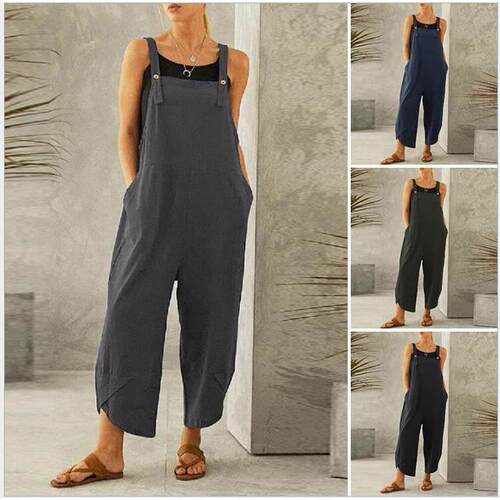 Women's 9-point overalls 女装款九分背带裤