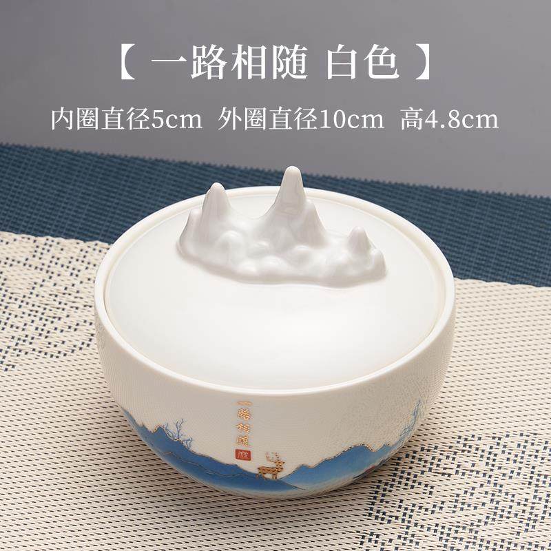 正品学堂带盖山火锅砚台陶瓷多功能墨池蝶笔架笔搁笔洗缸保湿不墨