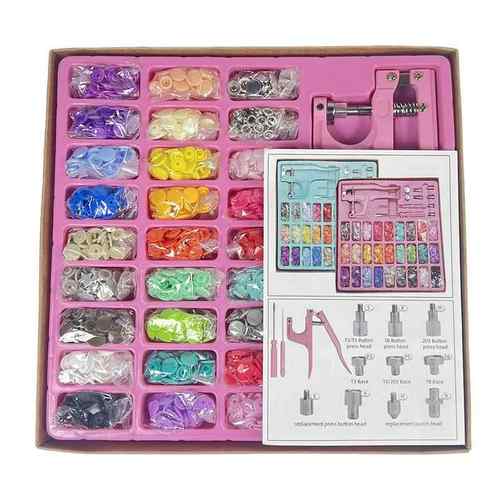 T5/T8气眼扣树脂金属四合扣暗按纽扣手压钳安装工具套装